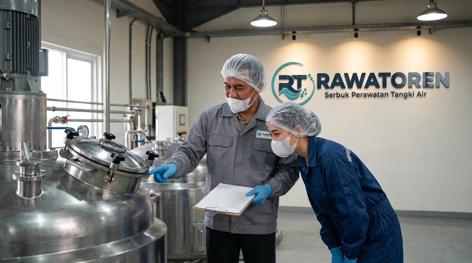Visual konsep kebersihan proses RAWATOREN